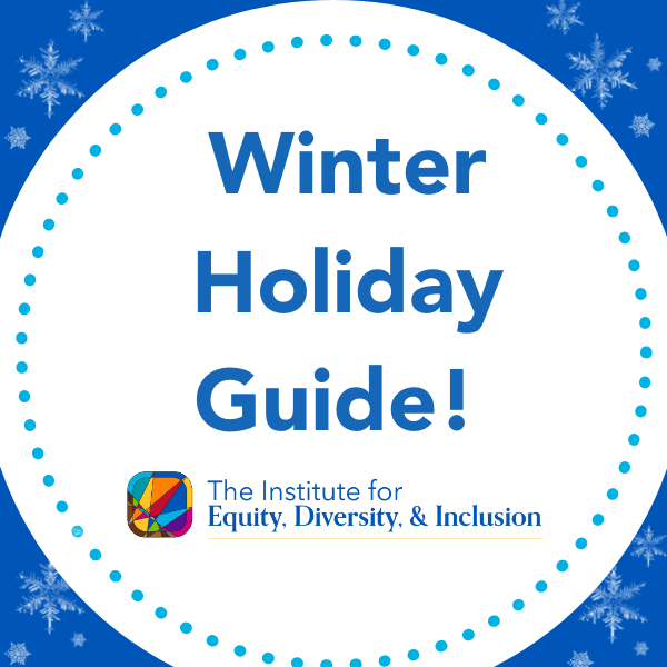 Winter Holiday Guide written in circle 